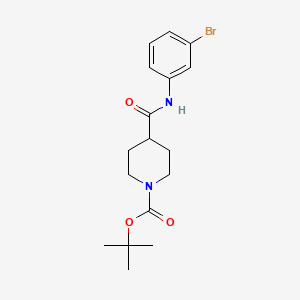 molecular formula C17H23BrN2O3 B7946538 tert-Butyl 4-((3-bromophenyl)carbamoyl)piperidine-1-carboxylate 