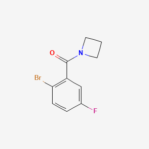 molecular formula C10H9BrFNO B7946545 1-(2-Bromo-5-fluorobenzoyl)azetidine 