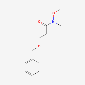 molecular formula C12H17NO3 B7946600 3-(benzyloxy)-N-methoxy-N-methylpropanamide 