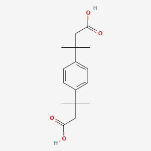 molecular formula C16H22O4 B7946638 3-[4-(2-Carboxy-1,1-dimethylethyl)phenyl]-3-methylbutanoic acid 