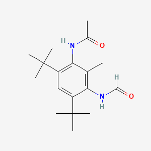 N-[4,6-ditert-butyl-3-(formylamino)-2-methylphenyl]acetamide