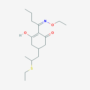 molecular formula C17H29NO3S B7946652 2-[(Z)-N-ethoxy-C-propylcarbonimidoyl]-5-(2-ethylsulfanylpropyl)-3-hydroxycyclohex-2-en-1-one 