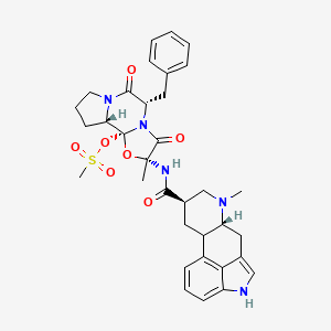 molecular formula C34H39N5O7S B7946681 [(1S,2R,4R,7S)-4-[[(6aR,9R)-7-methyl-6,6a,8,9,10,10a-hexahydro-4H-indolo[4,3-fg]quinoline-9-carbonyl]amino]-7-benzyl-4-methyl-5,8-dioxo-3-oxa-6,9-diazatricyclo[7.3.0.02,6]dodecan-2-yl] methanesulfonate 