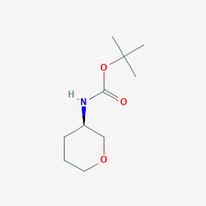 molecular formula C10H19NO3 B7946694 (R)-tert-Butyl (tetrahydro-2H-pyran-3-yl)carbamate CAS No. 1245648-17-2