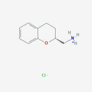 molecular formula C10H14ClNO B7946715 [(2R)-3,4-dihydro-2H-chromen-2-yl]methylazanium;chloride 