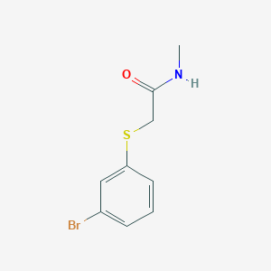 molecular formula C9H10BrNOS B7946777 2-((3-Bromophenyl)thio)-N-methylacetamide 