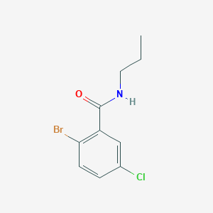 molecular formula C10H11BrClNO B7946827 2-Bromo-5-chloro-N-propylbenzamide 