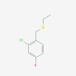 molecular formula C9H10ClFS B7946847 2-Chloro-4-fluorobenzyl ethyl sulfide 