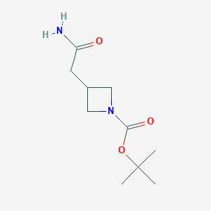 molecular formula C10H18N2O3 B7946861 Tert-butyl 3-(2-amino-2-oxoethyl)azetidine-1-carboxylate 