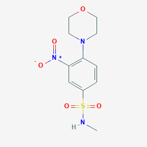 molecular formula C11H15N3O5S B7946868 N-methyl-4-(4-morpholinyl)-3-nitrobenzenesulfonamide 