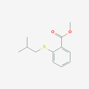 molecular formula C12H16O2S B7946882 Methyl 2-[(2-methylpropyl)sulfanyl]benzoate 