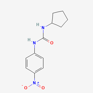 molecular formula C12H15N3O3 B7946885 3-Cyclopentyl-1-(4-nitrophenyl)urea 