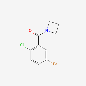 molecular formula C10H9BrClNO B7946934 Azetidin-1-yl(5-bromo-2-chlorophenyl)methanone 