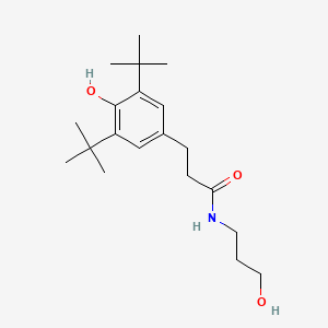 molecular formula C20H33NO3 B7946941 3-(3,5-ditert-butyl-4-hydroxyphenyl)-N-(3-hydroxypropyl)propanamide 