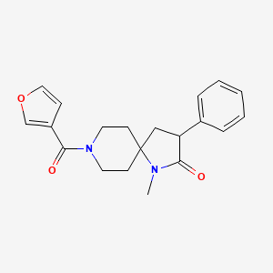 molecular formula C20H22N2O3 B7946996 8-(Furan-3-carbonyl)-1-methyl-3-phenyl-1,8-diazaspiro[4.5]decan-2-one 
