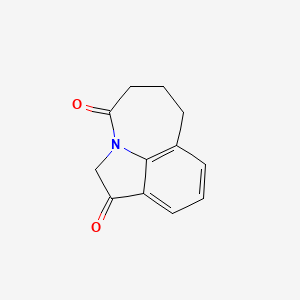molecular formula C12H11NO2 B7947029 2,3,6,7-Tetrahydroazepino[3,2,1-HI]indole-1,4-dione 