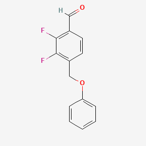 molecular formula C14H10F2O2 B7947043 2,3-Difluoro-4-(phenoxymethyl)benzaldehyde 
