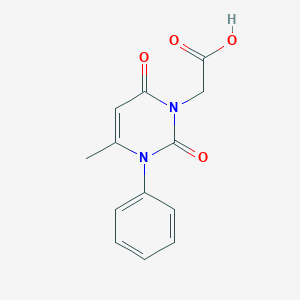 molecular formula C13H12N2O4 B7947179 (4-methyl-2,6-dioxo-3-phenyl-3,6-dihydropyrimidin-1(2H)-yl)acetic acid 