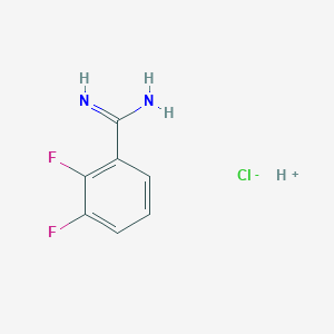 2,3-Difluorobenzenecarboximidamide;hydron;chloride