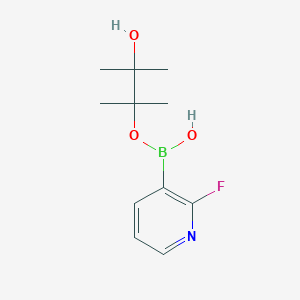 molecular formula C11H17BFNO3 B7947336 (2-Fluoropyridin-3-yl)-(3-hydroxy-2,3-dimethylbutan-2-yl)oxyborinic acid 
