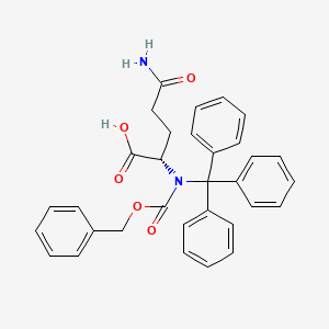 molecular formula C32H30N2O5 B7947365 L-Glutamine, N2-[(phenylmethoxy)carbonyl]-N-(triphenylmethyl)- 