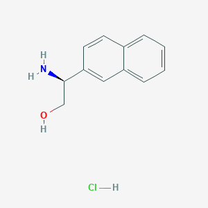 molecular formula C12H14ClNO B7947411 (S)-2-Amino-2-(naphthalen-2-yl)ethanol hydrochloride 