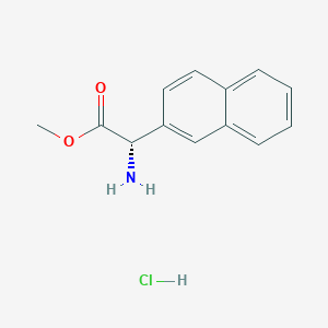 molecular formula C13H14ClNO2 B7947412 Methyl (S)-2-amino-2-(naphthalen-2-yl)acetate hydrochloride 