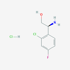 molecular formula C8H10Cl2FNO B7947426 (S)-2-Amino-2-(2-chloro-4-fluorophenyl)ethan-1-ol hydrochloride 