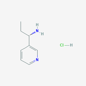 molecular formula C8H13ClN2 B7947437 (S)-1-(3-Pyridinyl)propylamine 2hcl 
