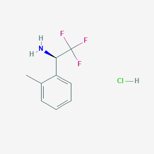 molecular formula C9H11ClF3N B7947445 (R)-2,2,2-Trifluoro-1-(O-tolyl)ethanamine hcl 