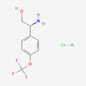 molecular formula C9H11ClF3NO2 B7947454 (R)-2-Amino-2-(4-(trifluoromethoxy)phenyl)ethan-1-ol hydrochloride 