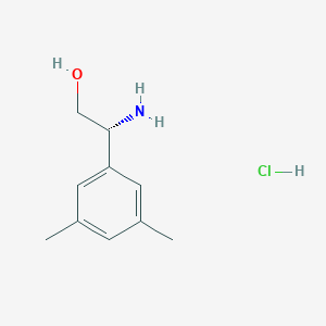 molecular formula C10H16ClNO B7947464 (R)-2-Amino-2-(3,5-dimethylphenyl)ethan-1-ol hydrochloride 