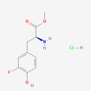 molecular formula C10H13ClFNO3 B7947491 Methyl (S)-2-amino-3-(3-fluoro-4-hydroxyphenyl)propanoate hydrochloride 