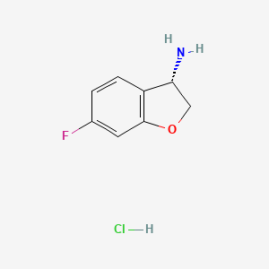 molecular formula C8H9ClFNO B7947504 (S)-6-Fluoro-2,3-dihydrobenzofuran-3-amine hydrochloride 
