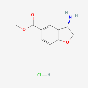 molecular formula C10H12ClNO3 B7947517 methyl (S)-3-amino-2,3-dihydrobenzofuran-5-carboxylate hydrochloride 