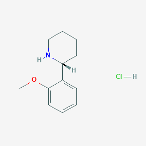 molecular formula C12H18ClNO B7947554 (R)-2-(2-Methoxyphenyl)piperidine hydrochloride 