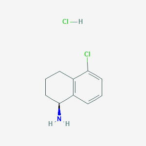 molecular formula C10H13Cl2N B7947605 (S)-5-Chloro-1,2,3,4-tetrahydronaphthalen-1-amine HCl 
