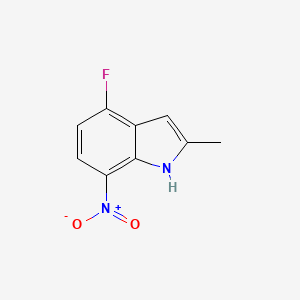 molecular formula C9H7FN2O2 B7947656 4-Fluoro-2-methyl-7-nitro-1H-indole 