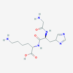 molecular formula C14H24N6O4 B7947715 Glycyl-l-histidyl-l-lysineacetatehemihydrate 