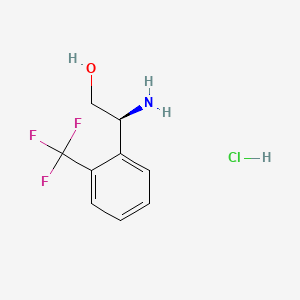 molecular formula C9H11ClF3NO B7947736 (S)-2-Amino-2-(2-(trifluoromethyl)phenyl)ethan-1-ol hydrochloride 