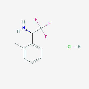 molecular formula C9H11ClF3N B7947738 (S)-2,2,2-Trifluoro-1-(O-tolyl)ethanamine hcl 