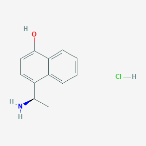4-[(1R)-1-aminoethyl]naphthalen-1-ol;hydrochloride
