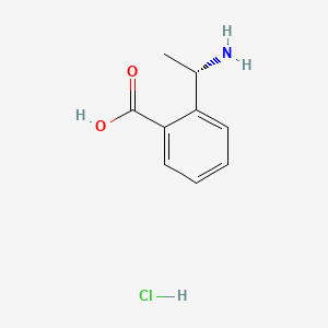 molecular formula C9H12ClNO2 B7947774 (S)-2-(1-Aminoethyl)benzoic acid hydrochloride 