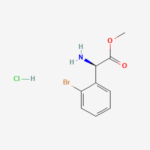 molecular formula C9H11BrClNO2 B7947789 Methyl (R)-2-amino-2-(2-bromophenyl)acetate hydrochloride 