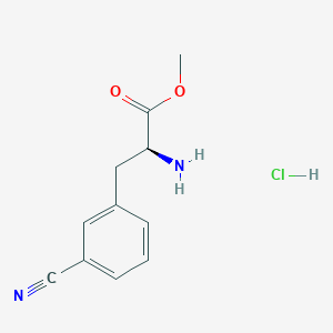 molecular formula C11H13ClN2O2 B7947801 (s)-3-(3-Cyanophenyl)alanine methyl ester hydrochloride 