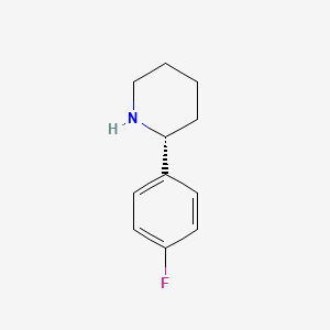 molecular formula C11H14FN B7947845 (2R)-2-(4-fluorophenyl)piperidine 