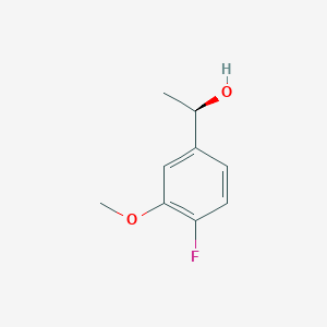 molecular formula C9H11FO2 B7947853 (1r)-(4-Fluoro-3-methoxyphenyl)ethanol CAS No. 870849-57-3