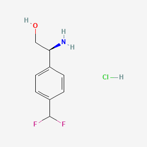 molecular formula C9H12ClF2NO B7947882 (S)-2-Amino-2-(4-(difluoromethyl)phenyl)ethan-1-ol hydrochloride 
