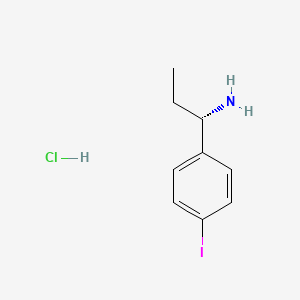 molecular formula C9H13ClIN B7947893 (S)-1-(4-Iodophenyl)propan-1-amine hydrochloride 