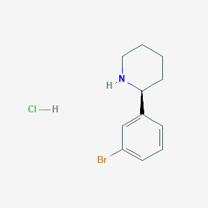 molecular formula C11H15BrClN B7947907 (S)-2-(3-bromophenyl)piperidine hydrochloride 